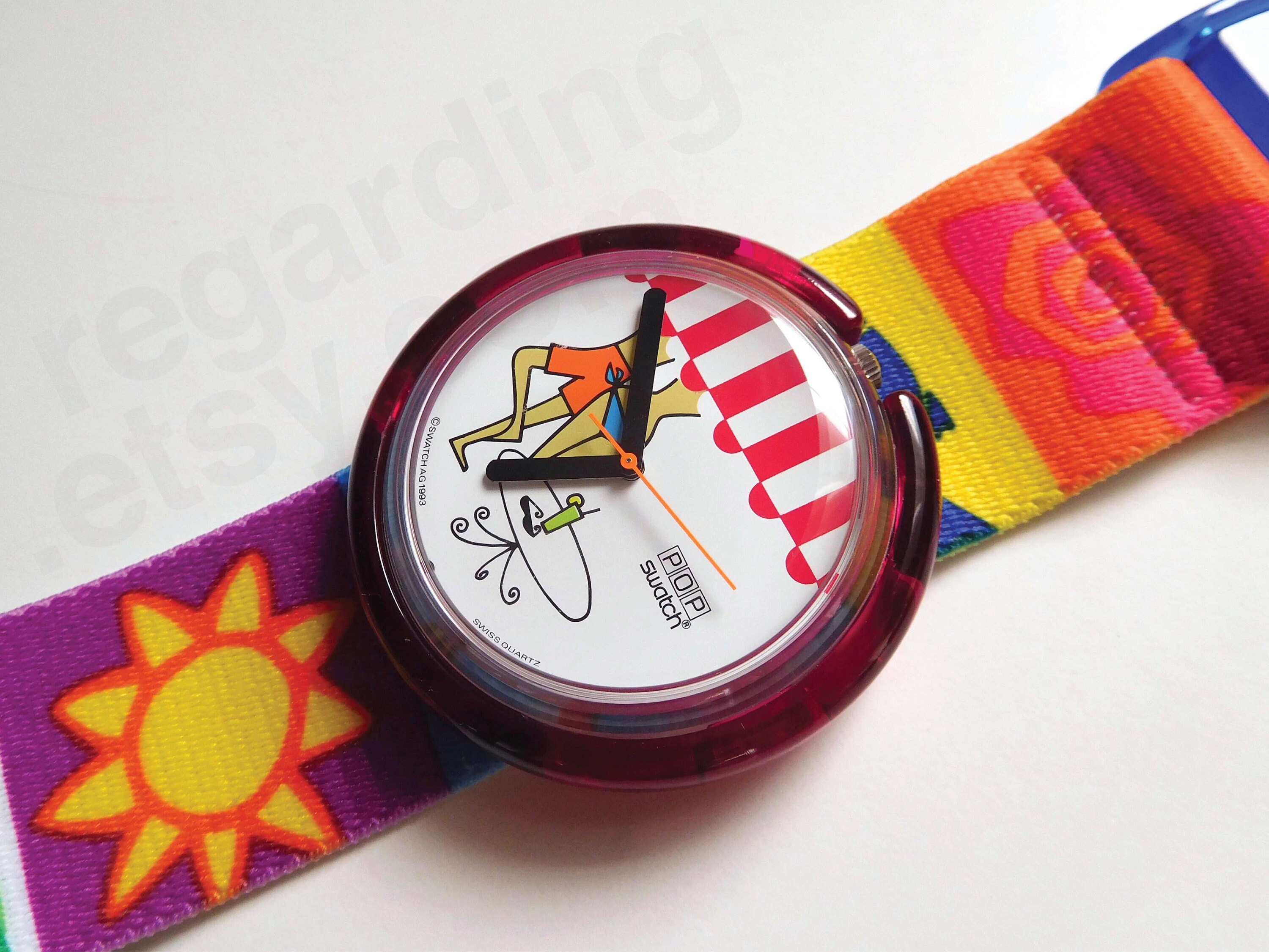 1990s 1993 Pop Swatch Watch PWK195  display picture 3