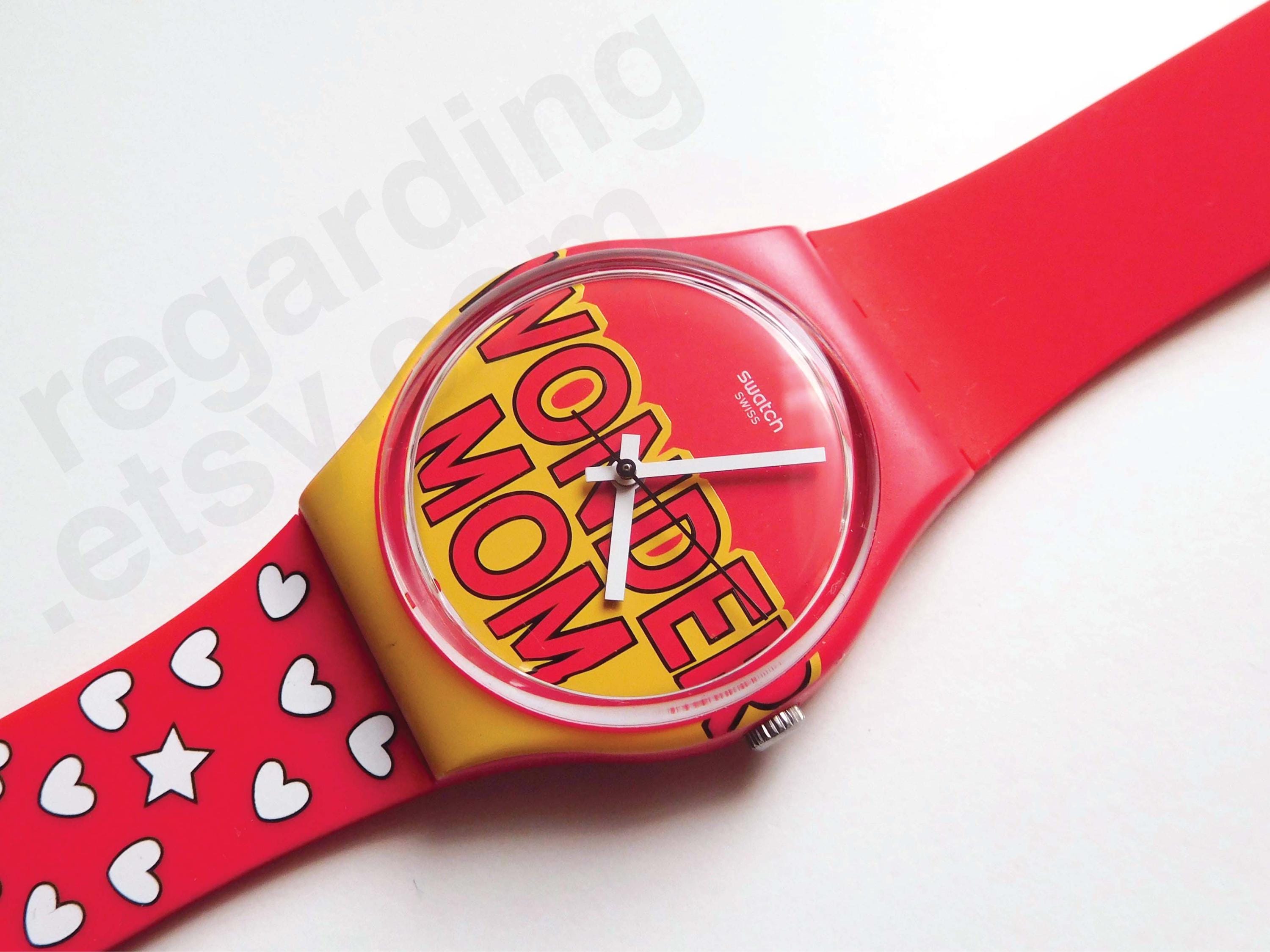 Swatch Uhr 'Wonder Mom' GZ338 34 mm, Muttertag spezial Herzen
