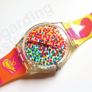 1990s 1991 Swatch Watch 'lots of Dots' GZ121 34mm, Alessandro