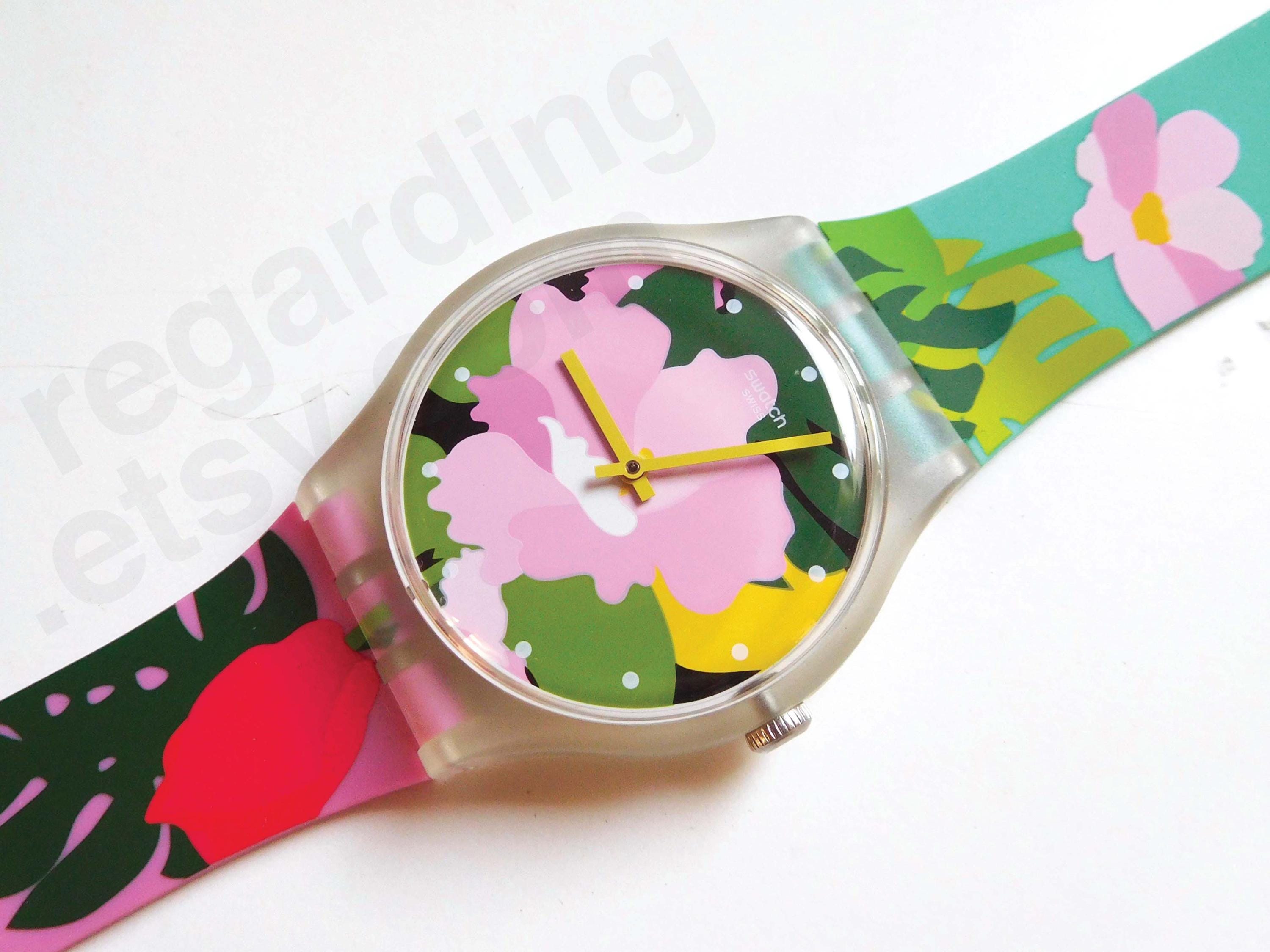 Swatch Watch 'tropical Garden' SUOK132, LARGE 41mm Newgent Size