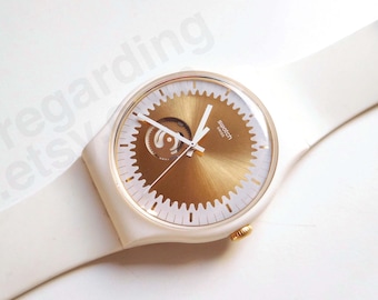 Swatch 'turnover' GB417 Watch 34mm, Minute Pointer and Floating
