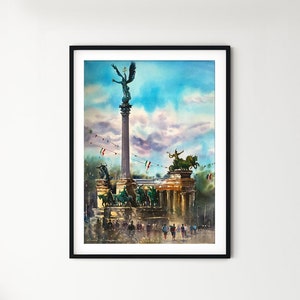 Budapest watercolor art print image 1