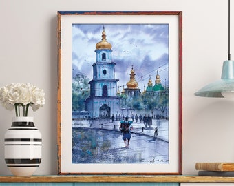 Kiev Watercolor Art Print