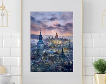 Vienna watercolor art print