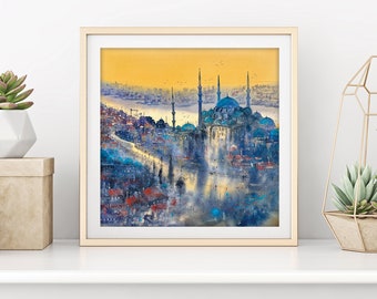 Istanbul Watercolor Artprint