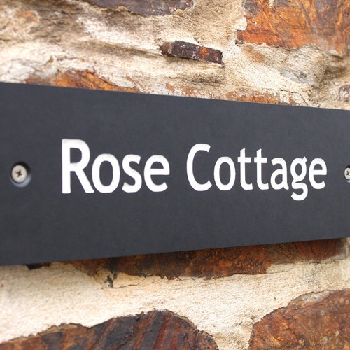 Engraved House Name Sign Personalised Made From Recycled Etsy