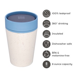 Reusable Iced Coffee Cup (16 Oz/grande), Leak Proof and Double Wall Insulated Iced Coffee Tumbler, Come with Reusable Plastic and Metal Straws and Str