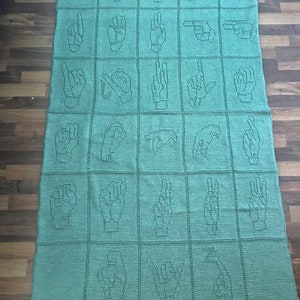 Reduced Price** ASL Blanket Knitting Pattern