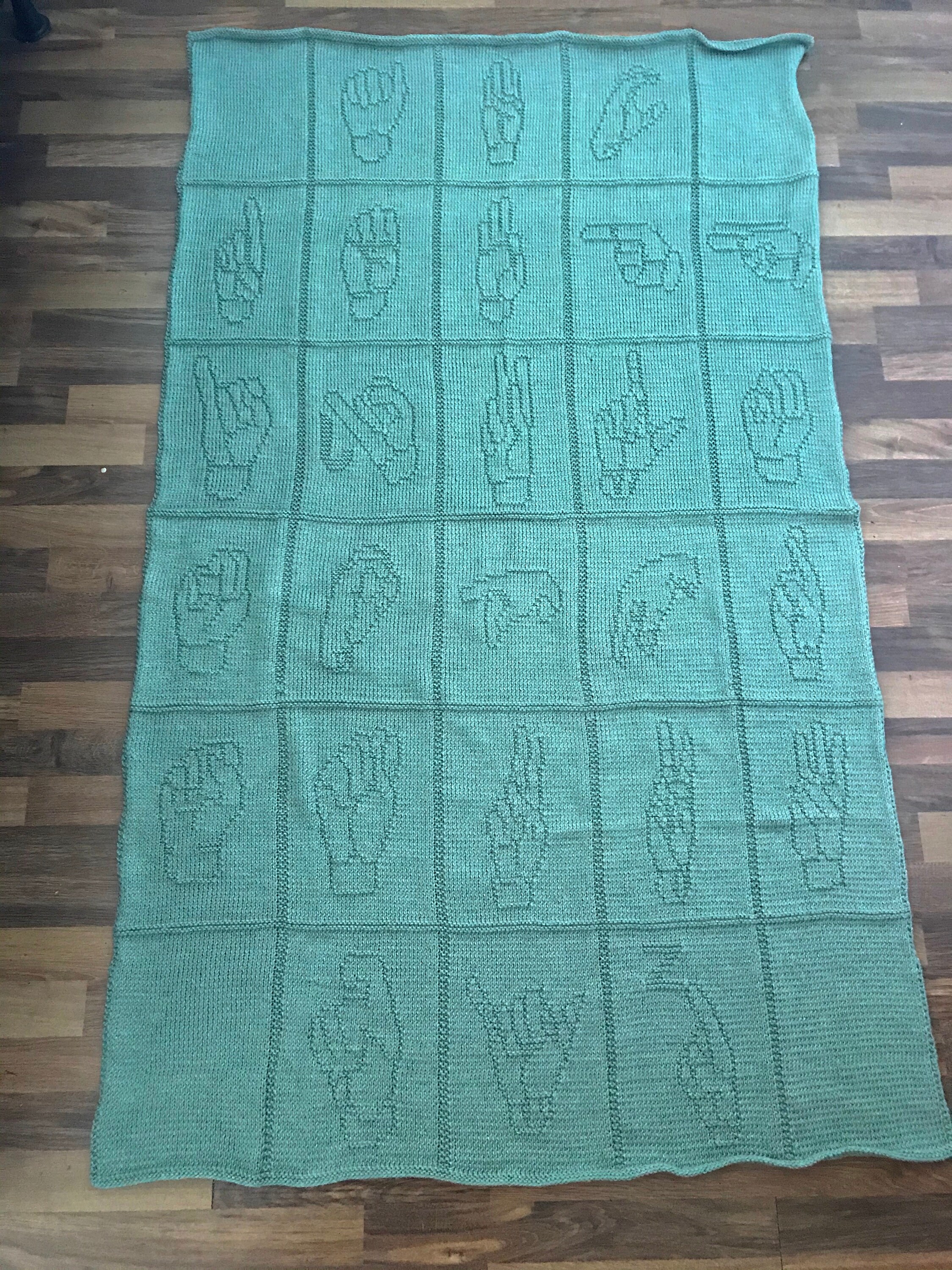 ASL Blanket Knitting Pattern Etsy