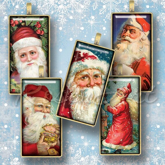 Santa Claus Vintage Christmas Printable Download 1x2 - Etsy