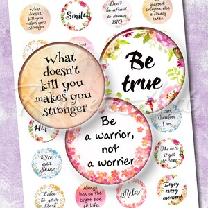Motivational Sayings Bottle Cap Image Inspirational Quotes Digital ...