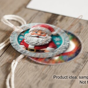 Printable 3D Christmas Ornaments Bundle, Round Sublimation PNG, Instant ...
