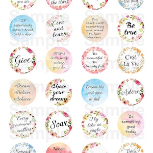 Motivational Sayings Bottle Cap Image Inspirational Quotes Digital ...