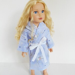 Periwinkle Blue Purple Moon And Stars Night Robe For 18 Inch Etsy