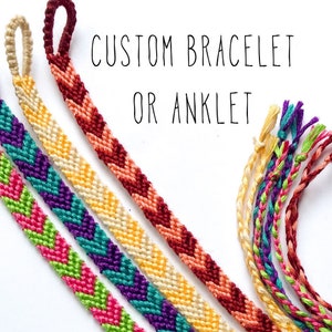 Custom Bracelet or Anklet Double Chevron Wrap Band Hand | Etsy