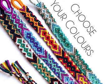 Custom Aztec Macrame Bracelet or Anklet: Vegan Boho Festival Jewelry