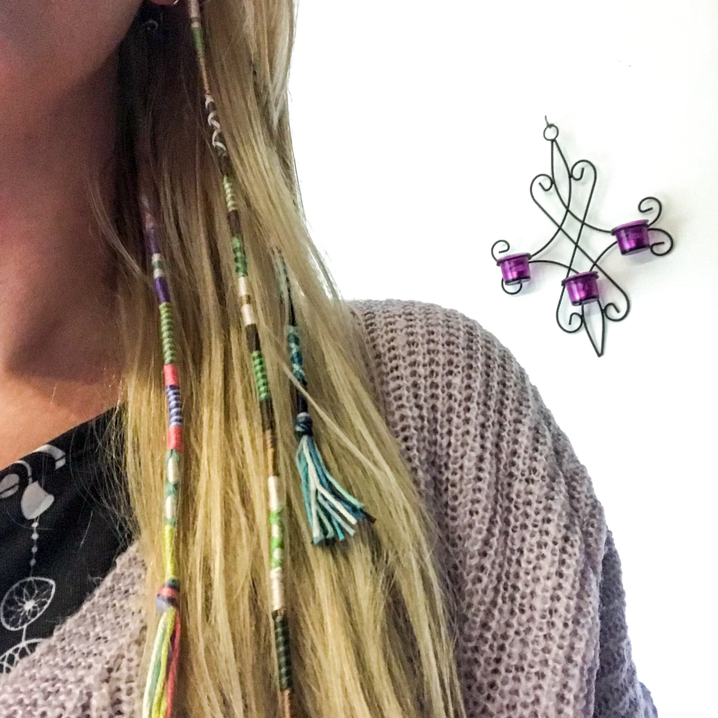 Custom Clipin Hair Wrap Mixed Design Choose Your Colours Etsy UK