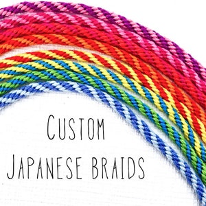 Custom Japanese Braid Bracelet or Anklet: Vegan Cotton Rope