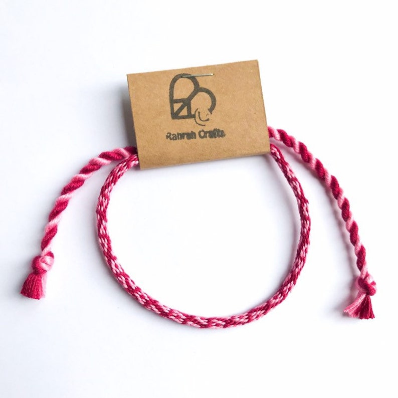 Cerise Pink And Turquoise Aztec Mirror Patterned Braid