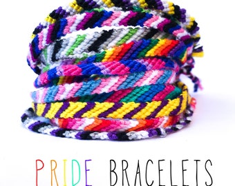 Custom LGBTQ+ Pride Bracelet: Woven Macrame Friendship Wristband