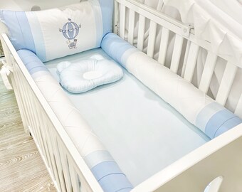 pale blue cot bedding