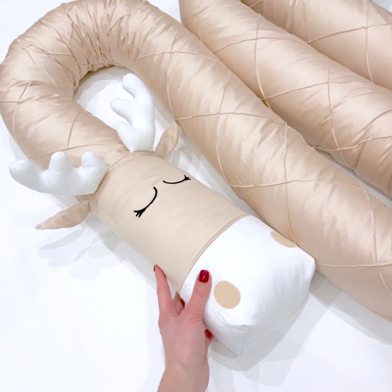 Baby Bed Bumper Twin Bed Bumper Moose Crib Bumper Toddler Etsy