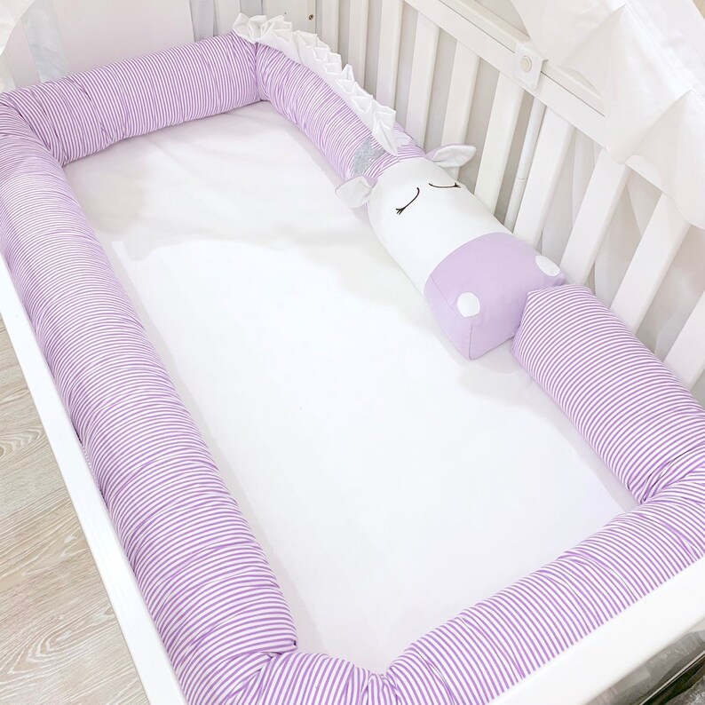 Violet Crib Bumper Violet Horse Bedding Lavender Crib Etsy