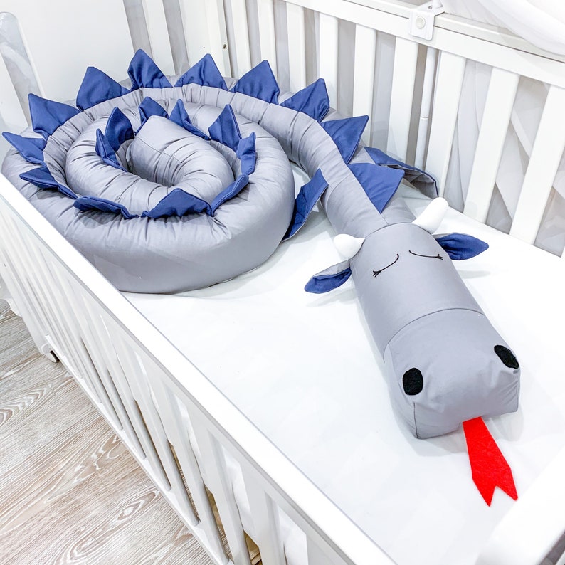 Dragon crib bumper Dragon bedding Dragon bed pillow pillowcase Etsy