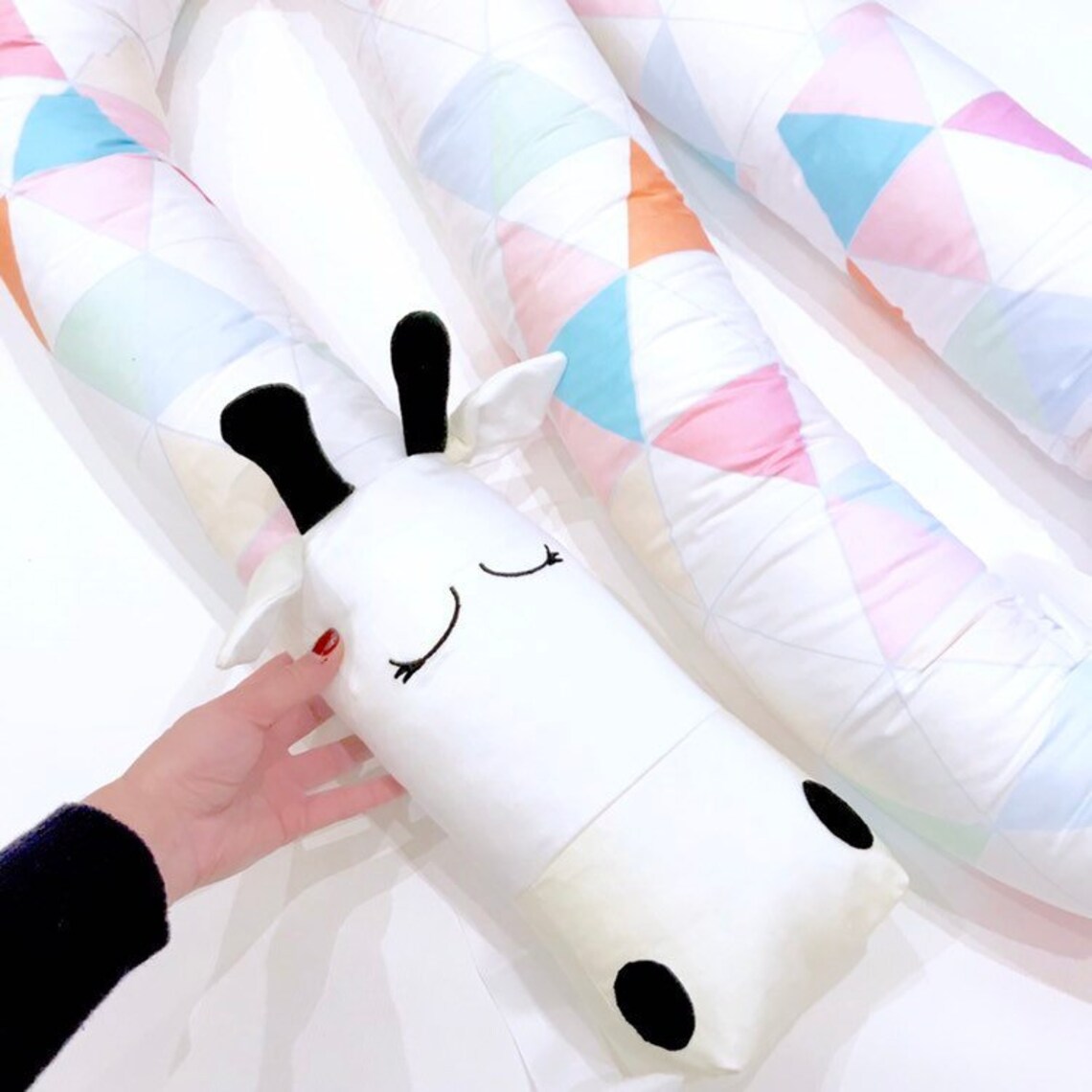 Giraffe Baby Cot Bumper Giraffe Baby Gift Giraffe Nursery Etsy