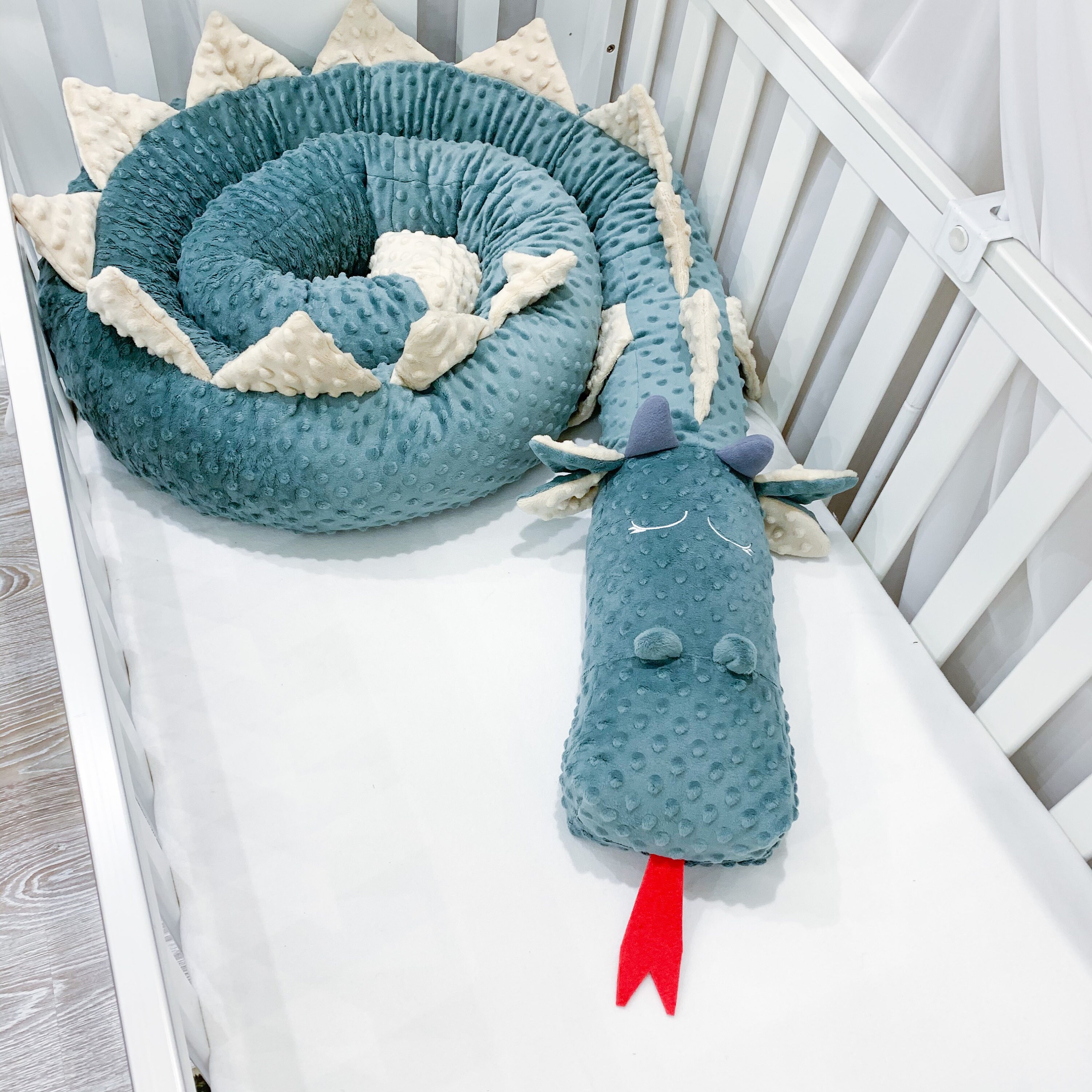Plush crib bumper hunter green crib bedding emerald nursery Etsy