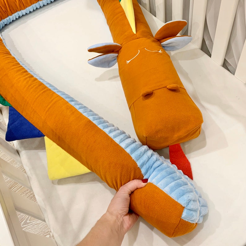 Burn orange Dragon crib bumper burnt orange bedding earth Etsy