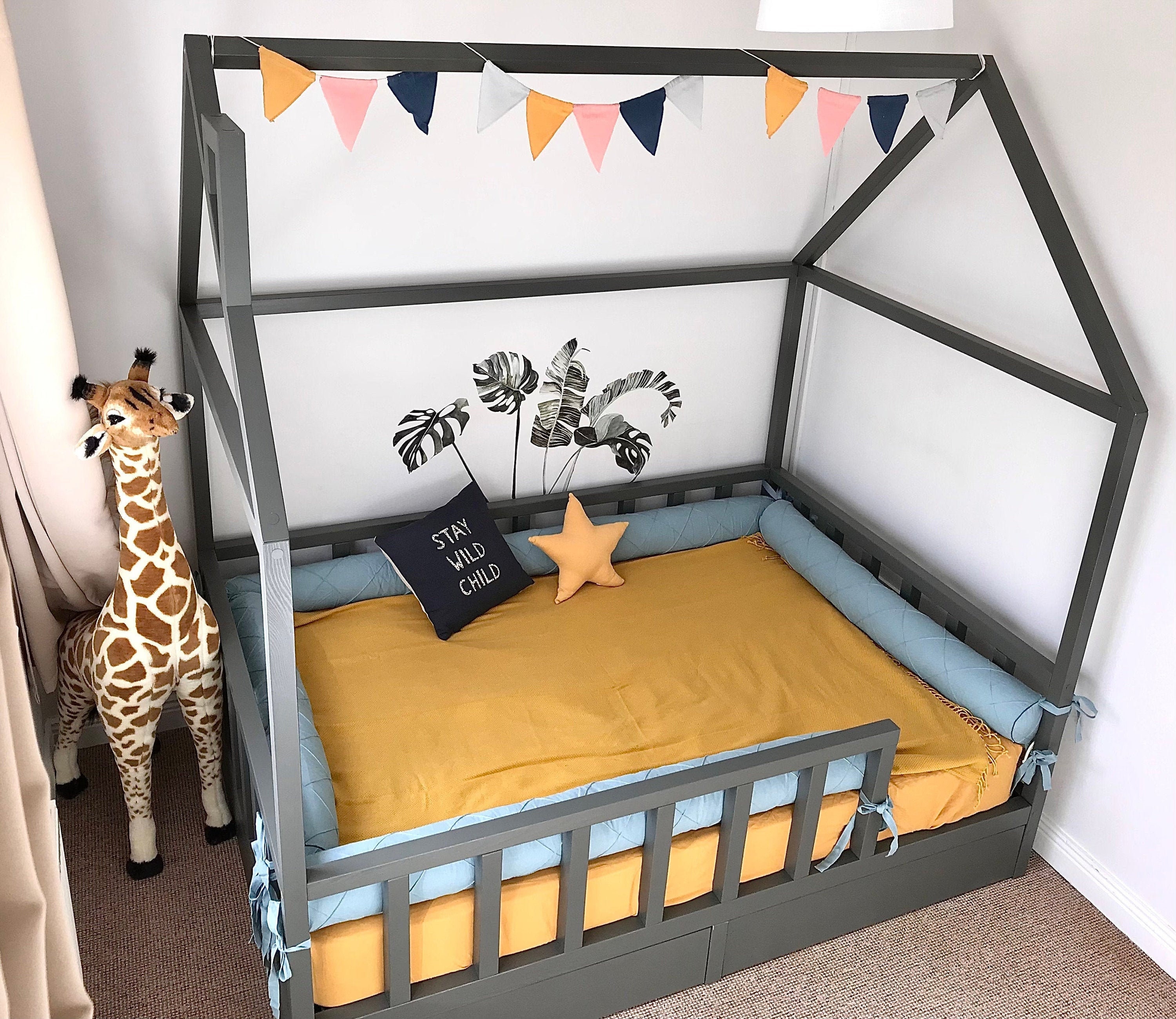 Bed Bumper Custom Bumper Twin Bed Bumper Toddler Bumper Etsy UK