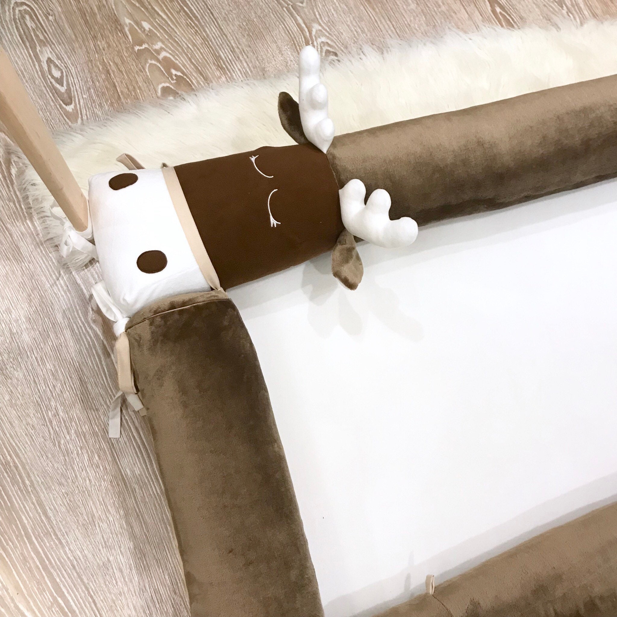 House Bed Frame Bumper Deer Bedding Full Woodland Crib Etsy