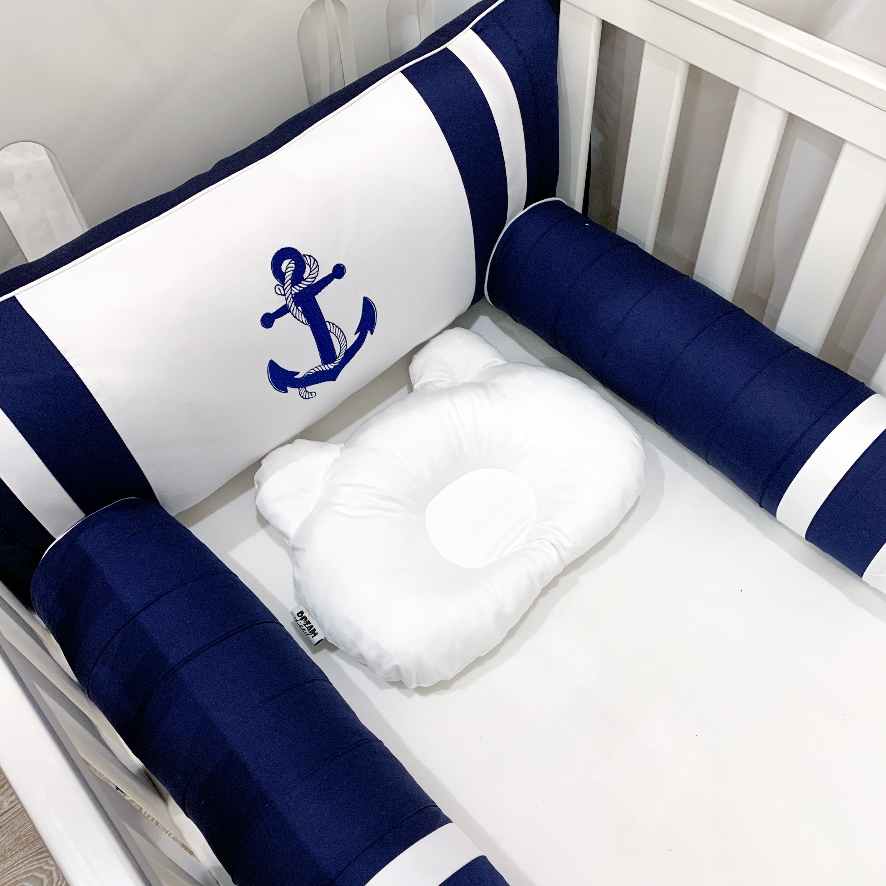 navy blue cot bedding