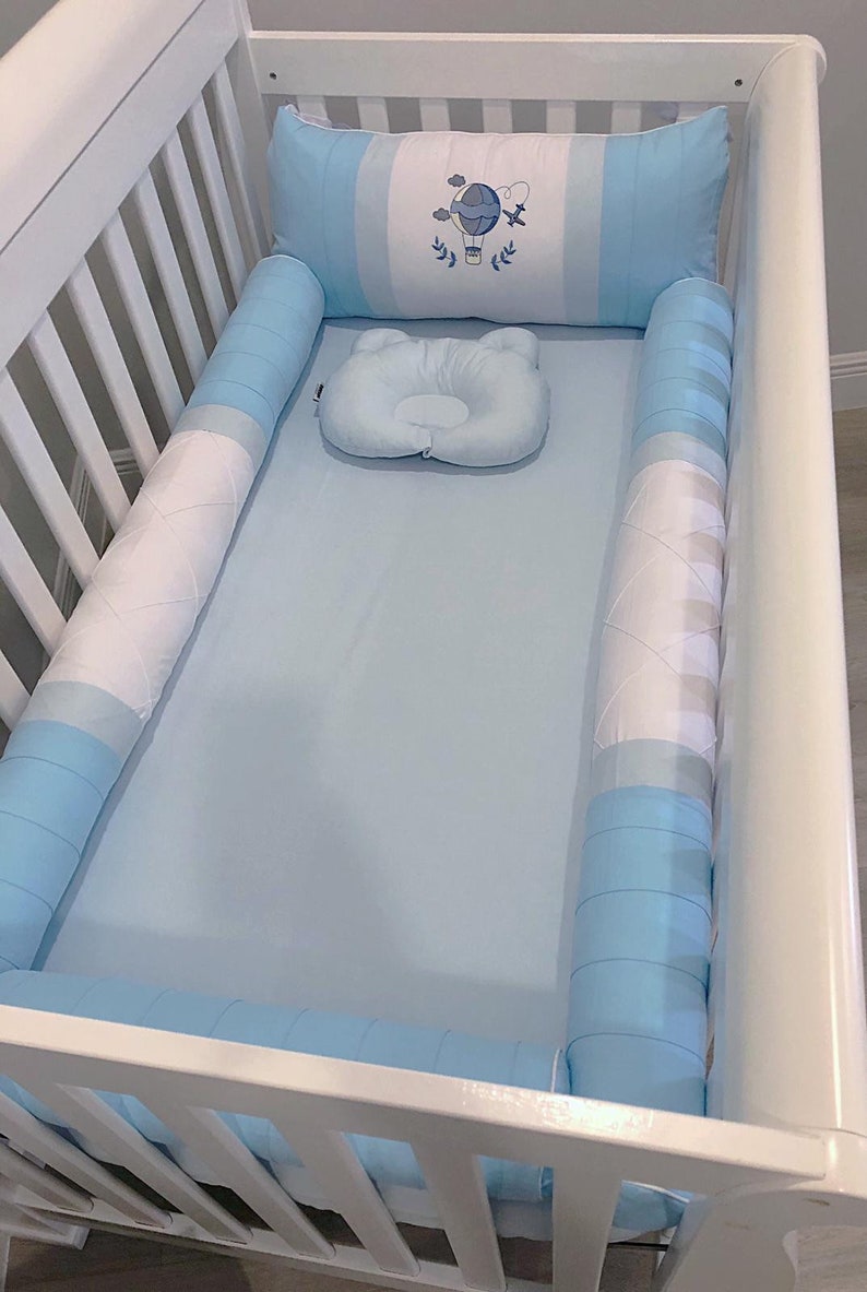 Crib bumper sets crib bumper pads blue baby bedding custom Etsy