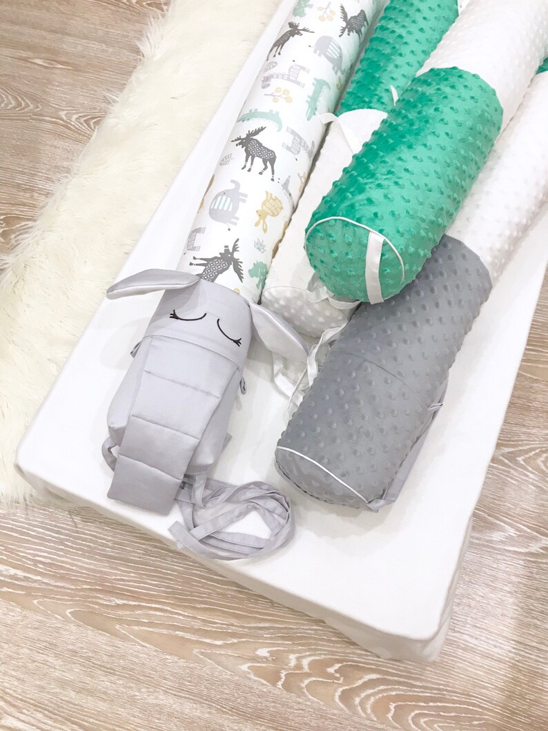 Safari nursery Safari bed bumper Elephant bedding Safari Etsy