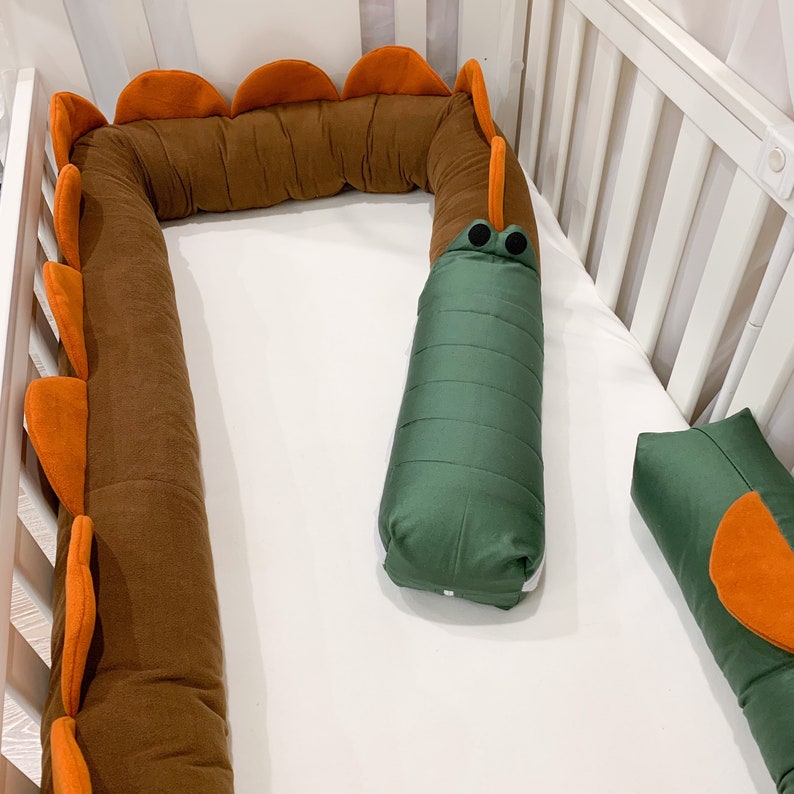 Bed bumper Safari crib bumper Cot bumper green brown Etsy