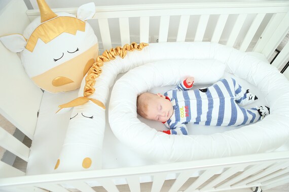 unicorn crib bumper