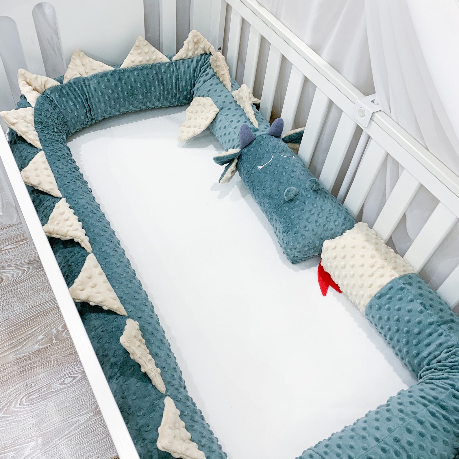 Plush Crib Bumper Hunter Green Crib Bedding Emerald Nursery Etsy UK