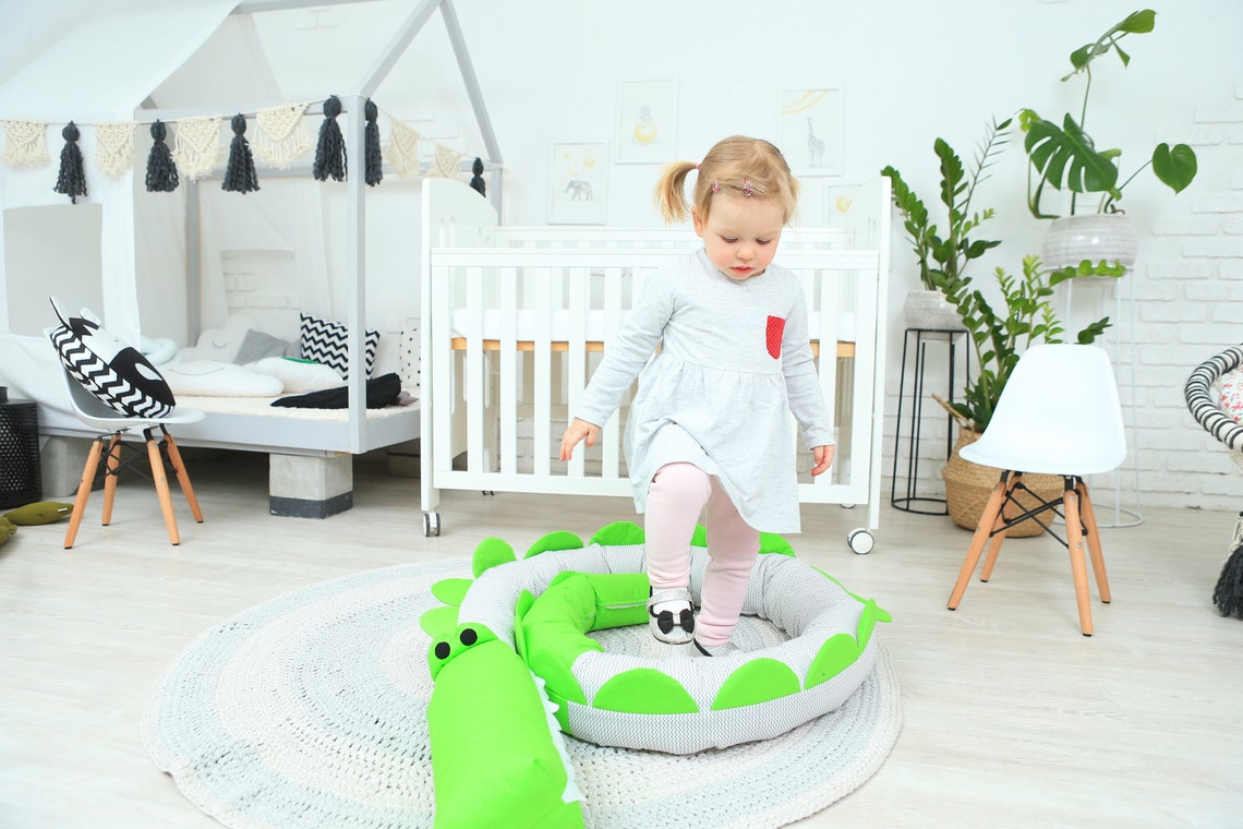 Safari Crib Bumpers Baby Crib Bumper Crocodile Crib Bumper Etsy