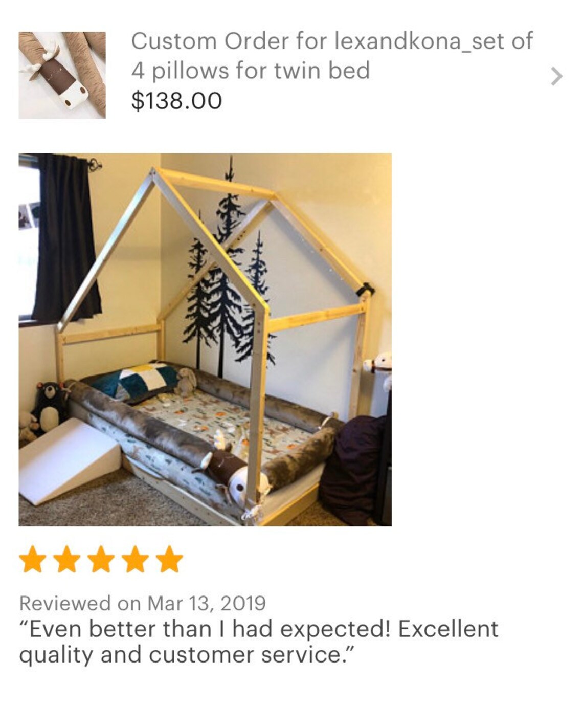 House Bed Frame Bumper Deer Bedding Full Woodland Crib Etsy