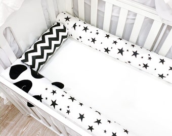 black and white cot sheets