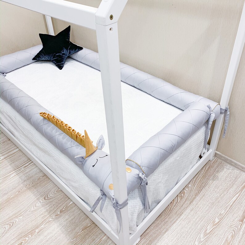 Twin Size Bolster Bumper Single Floor Bed Bumper Toddler Etsy