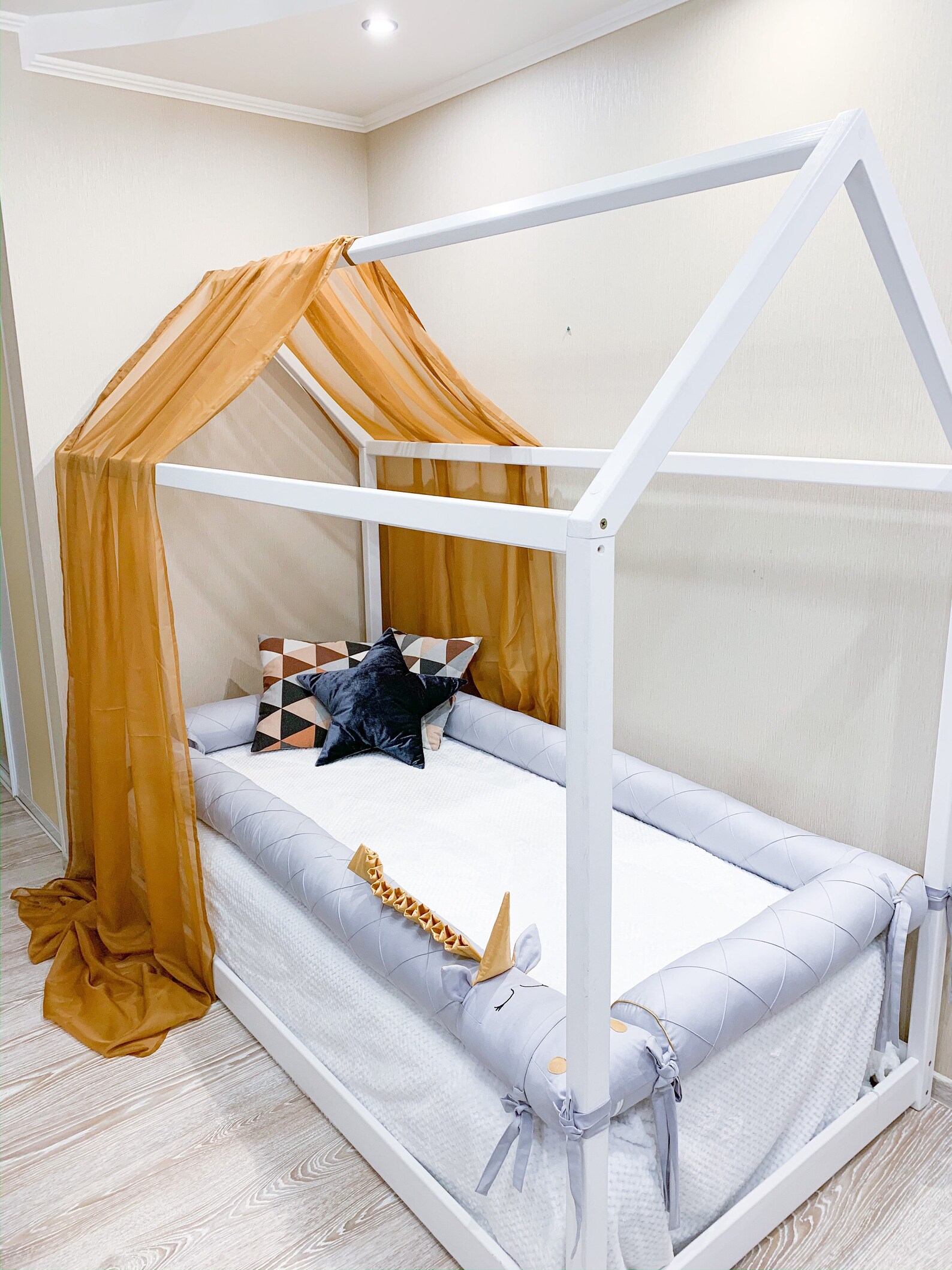 Floor toddler bed curtains canopy bed frame house bed decor Etsy