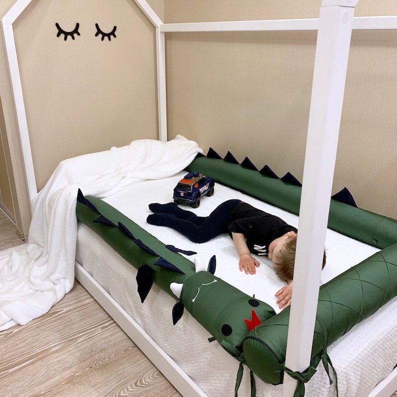 Bed Bumper Crib Bumper Dragon Bedding Dragon Pillow Etsy