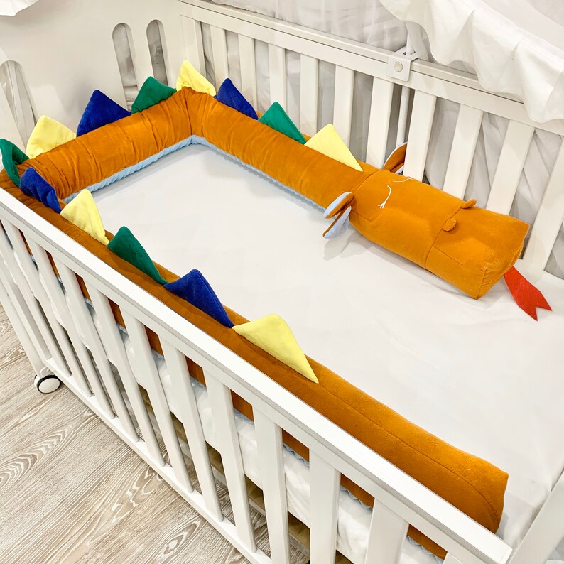 Burn orange Dragon crib bumper burnt orange bedding earth Etsy
