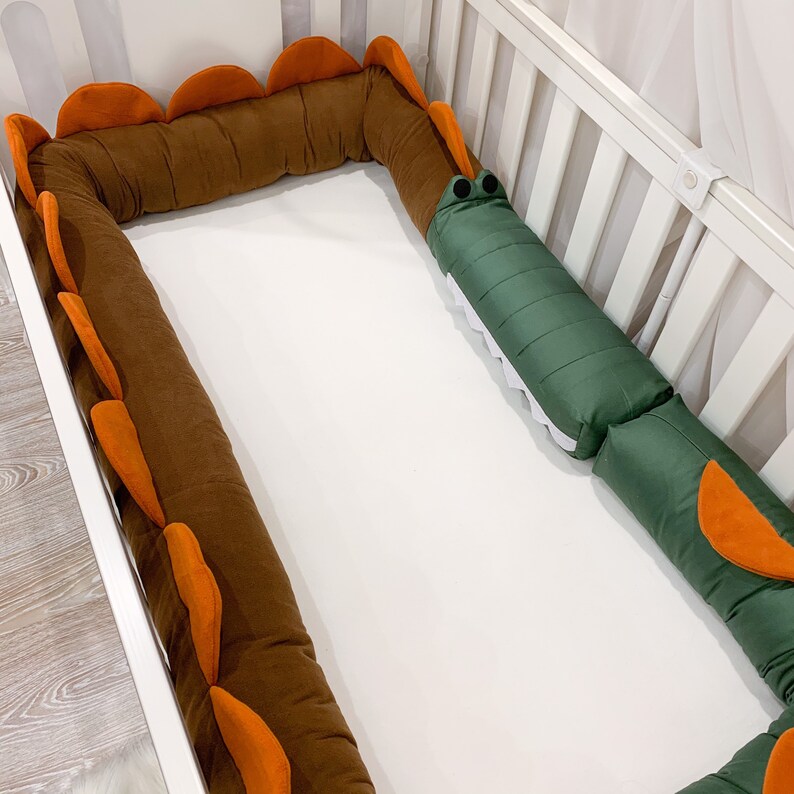 Bed bumper Safari crib bumper Cot bumper green brown Etsy
