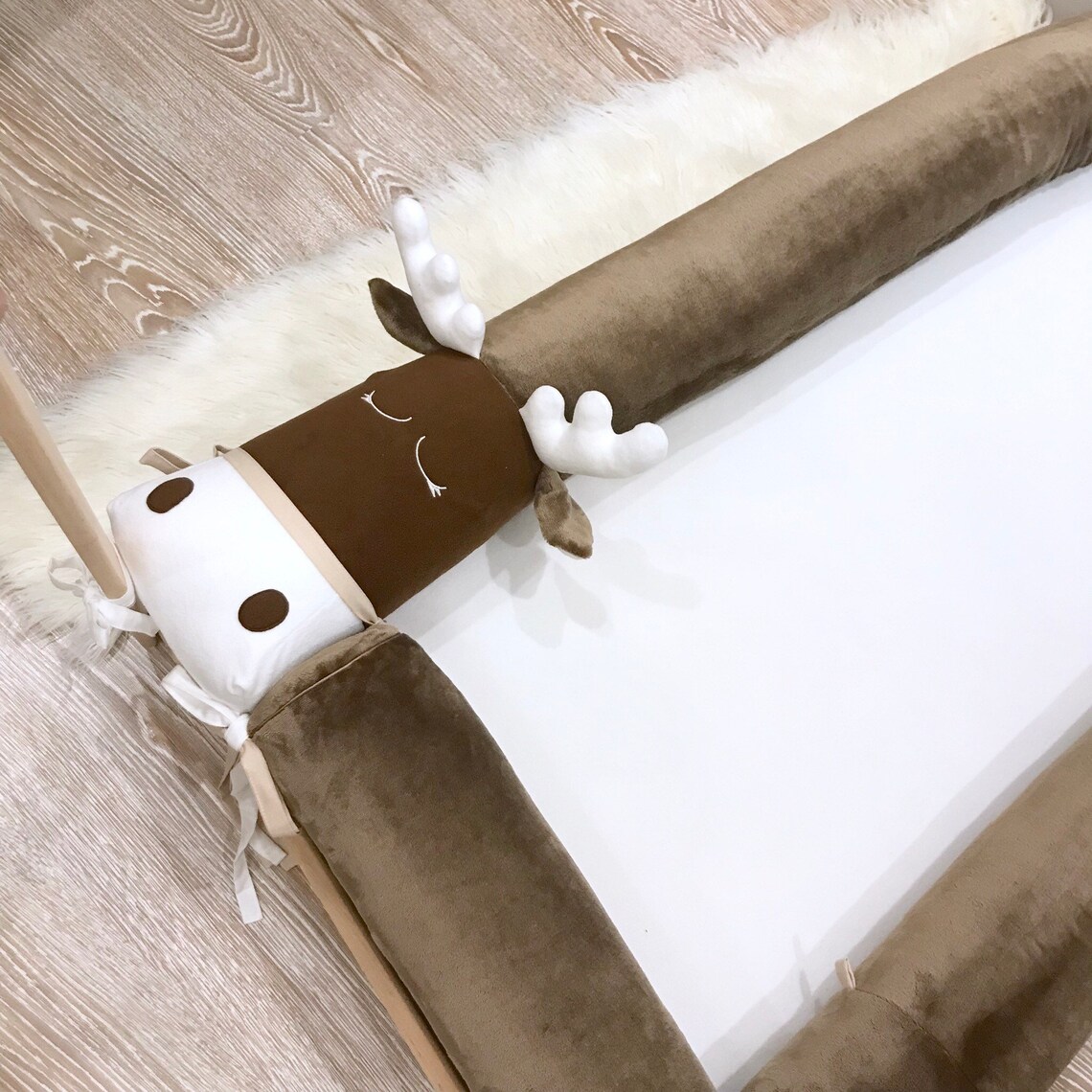House Bed Frame Bumper Deer Bedding Full Woodland Crib Etsy