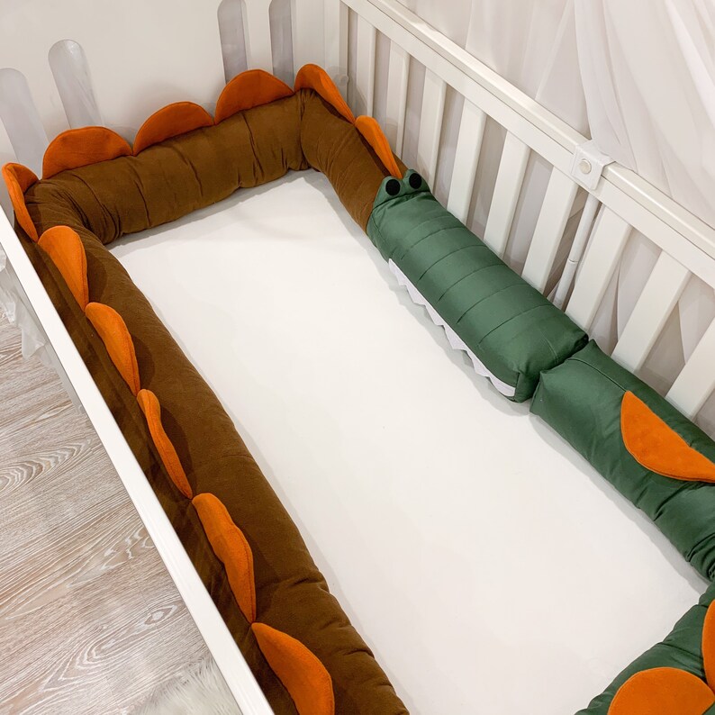 Bed bumper Safari crib bumper Cot bumper green brown Etsy