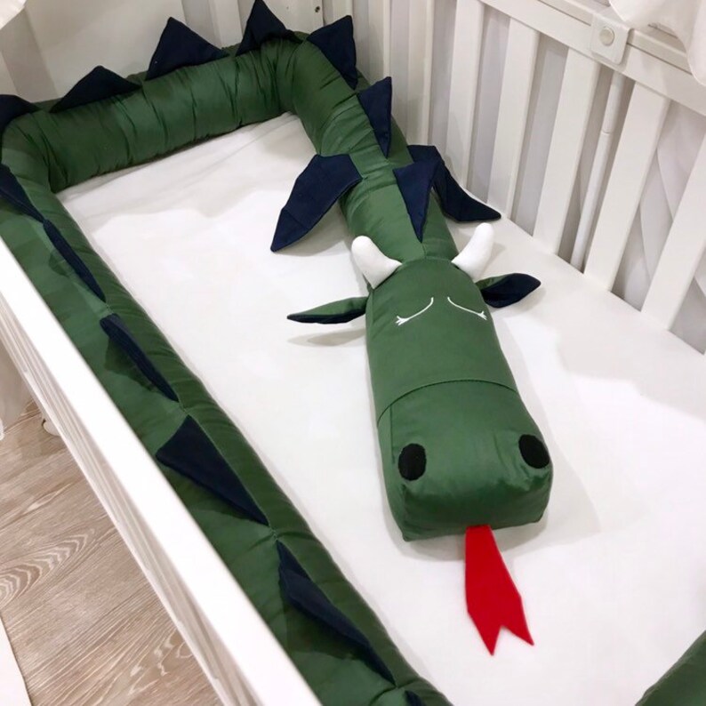 Dragon crib bumper Dragon bedding Dragon bed pillow pillowcase Etsy